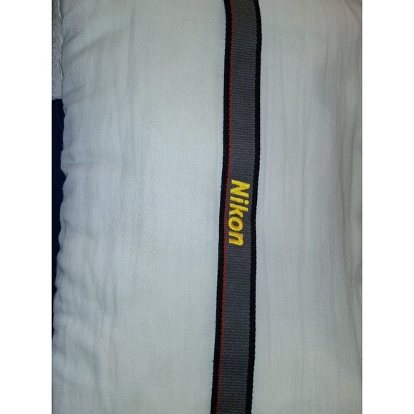 Nikon Camera Strap – Black/Red/Gray with Yellow Logo - Picture 2 of 3